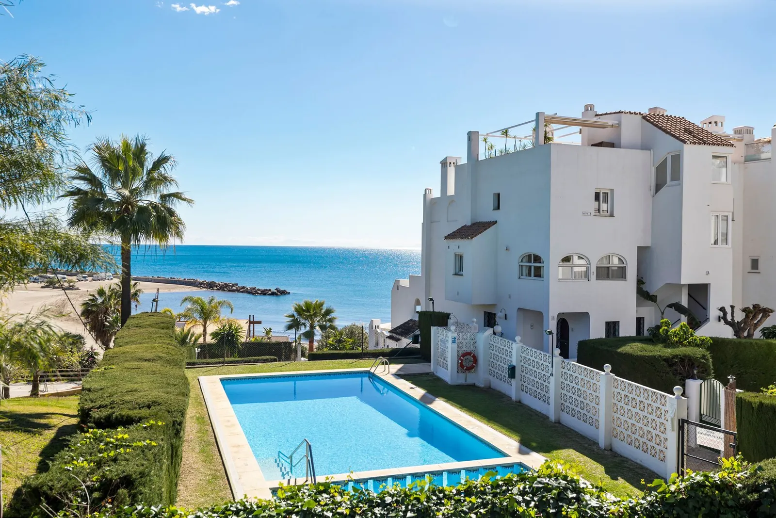 IRIS Beachfront Apartment — exterior view, Estepona, Marbella.